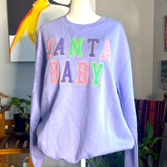 vinyl icons Sweaters - Santa Baby Sweater Size Large
